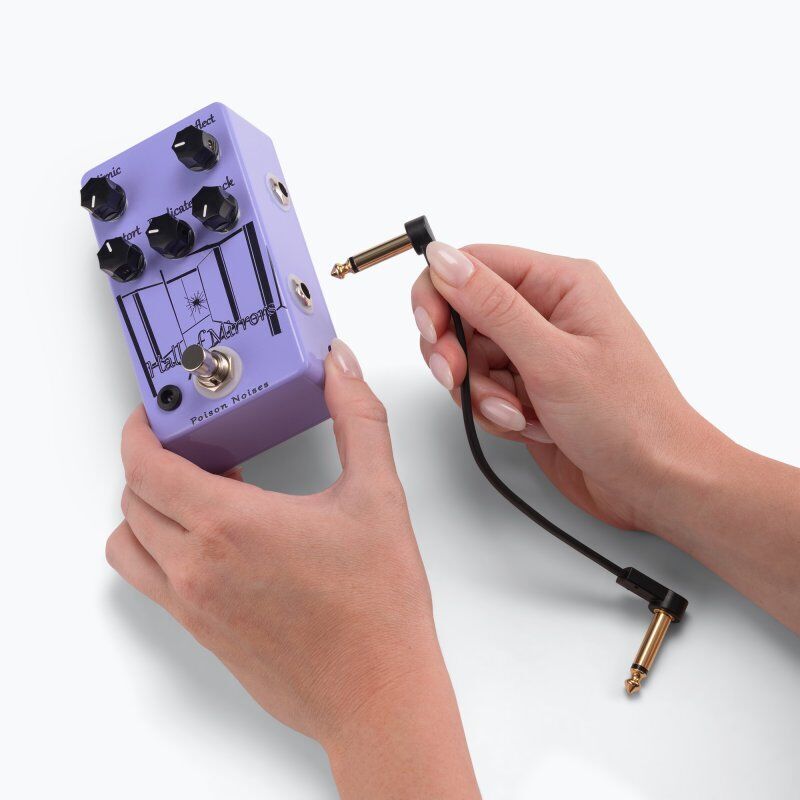 On Stage 6" Flat Patch Cables (3-Pack) - FX Pedal, Gold-Plated Connectors, Spiral Shielding, Oxygen-Free Copper, Right Angle Connectors — view 6