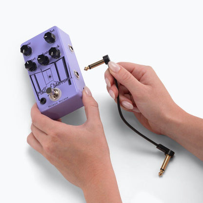 On Stage 6" Flat Patch Cables (3-Pack) - FX Pedal, Gold-Plated Connectors, Spiral Shielding, Oxygen-Free Copper, Right Angle Connectors — view 6