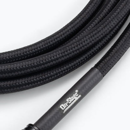 On Stage 10ft Braided Instrument Cable with Gold-Plated Connectors - 1/4" Straight to Right Angle — view 5