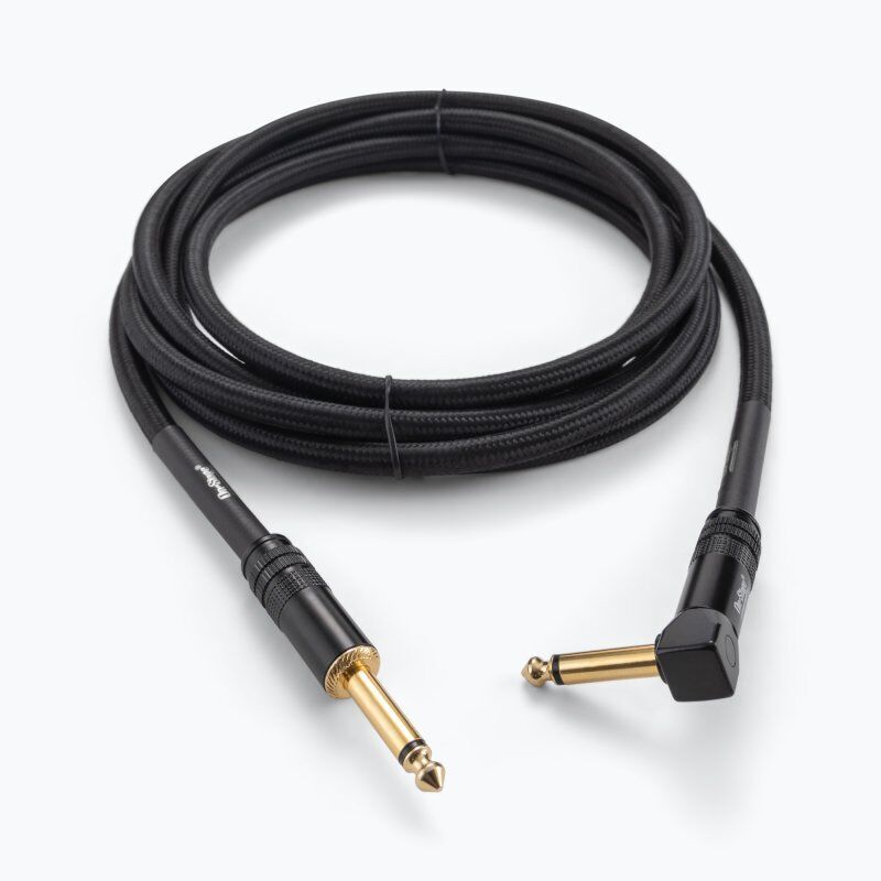On Stage 10ft Braided Instrument Cable with Gold-Plated Connectors - 1/4" Straight to Right Angle — view 2