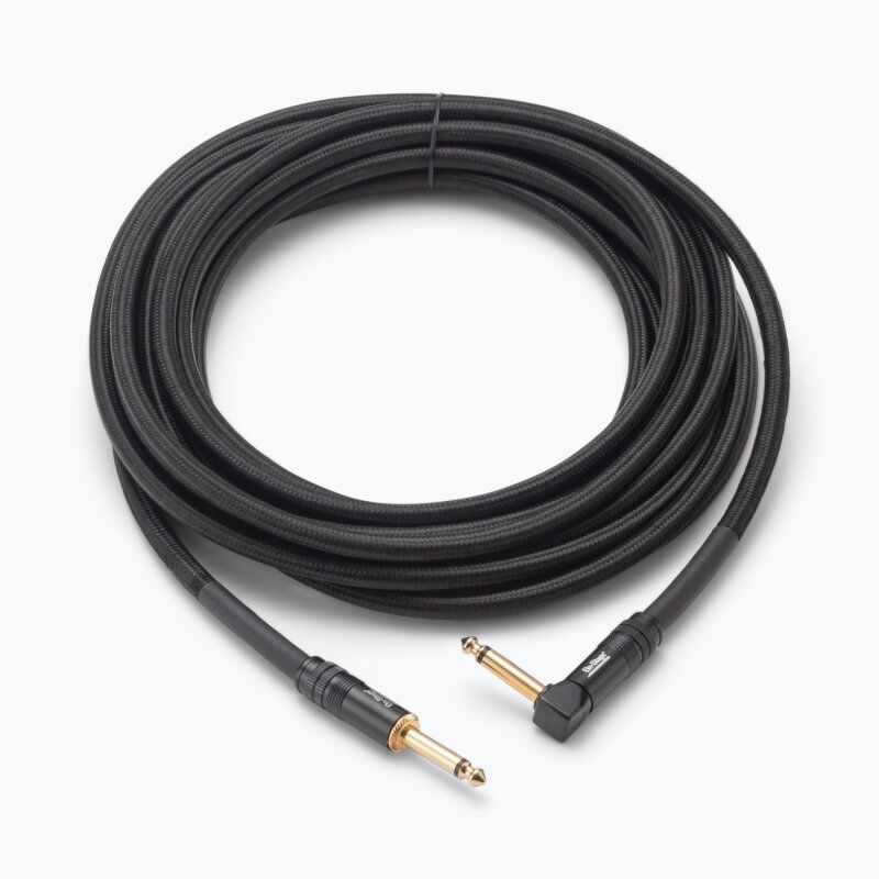 On Stage 15ft Braided Instrument Cable 1/4" Straight to Right Angle Gold-Plated Connectors — view 2