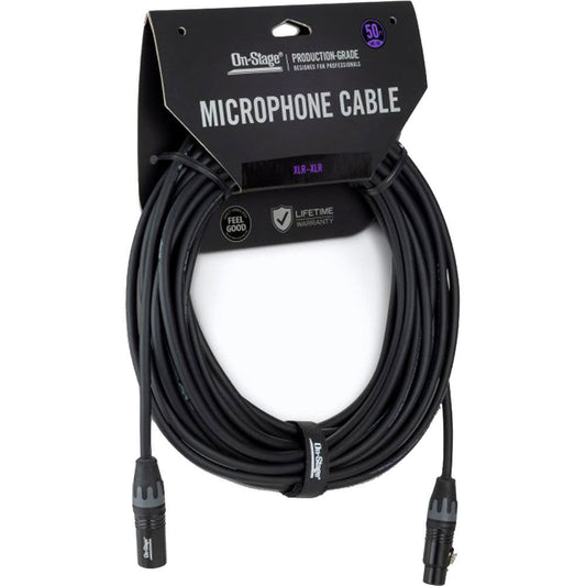 On Stage 50ft Production-Grade Microphone Cable XLR Male to Female