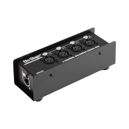 On Stage Production-Grade Female Snake Signal Box (4 XLR Female - RJ45)