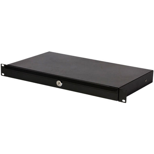 On Stage 1U Shallow Locking Rack Drawer for Studio and Stage Accessories