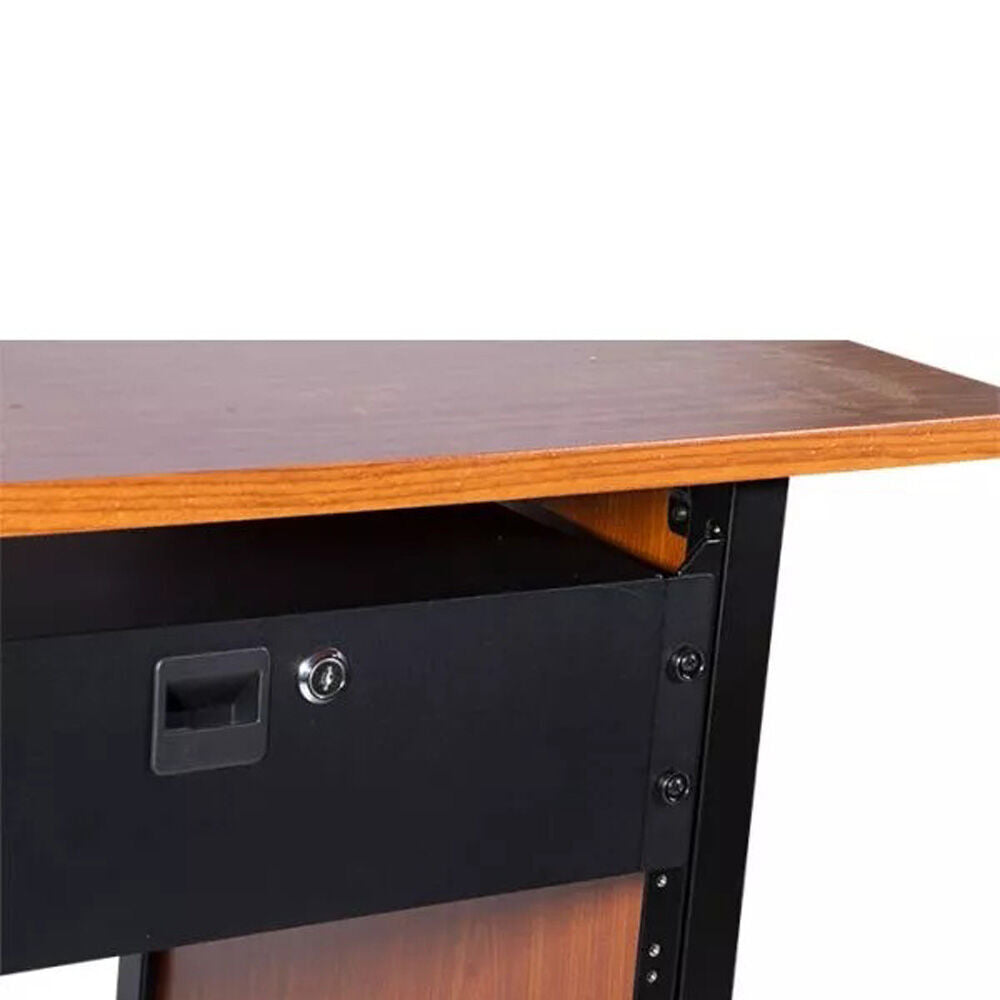On Stage 3U Shallow Locking Rack Drawer - Secure Storage for Cables and Tools, Steel Construction, Black Finish — view 3