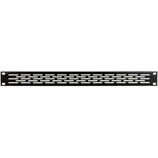 On Stage 1U Vented Rack Panel - Black Steel for Airflow & Protection