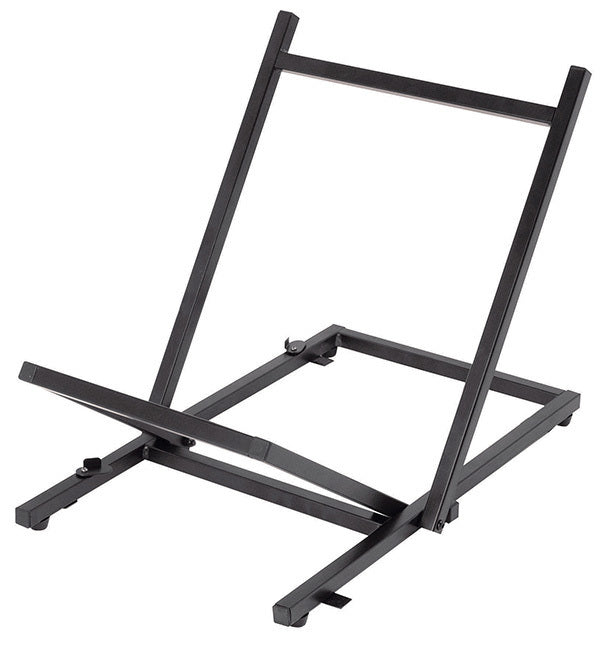 On Stage OSRS6000 Folding Tiltback Amp Stand for Medium to Large Amps, 120 lbs Capacity, All-Steel, Black Powder Coat Finish
