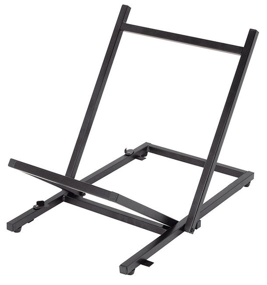 On Stage OSRS6000 Folding Tiltback Amp Stand for Medium to Large Amps, 120 lbs Capacity, All-Steel, Black Powder Coat Finish