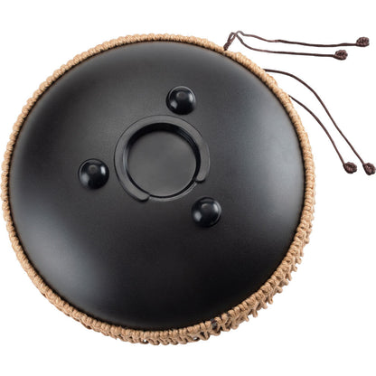 On Stage 10" Serenity Series 8-Note Steel Tongue Drum - Black, Carbon Steel, C Major Pentatonic, Includes Mallets & Carry Bag — view 4