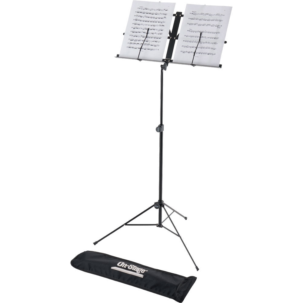 On Stage SM7133BB Sheet Music Stand with Adjustable Bookplate and Carrying Bag — view 2