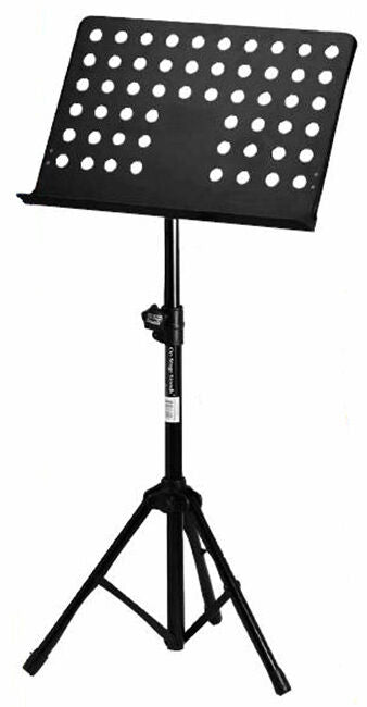 On Stage Orchestral Sheet Music Stand with Adjustable Height and Holed Bookplate