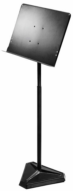 On Stage Orchestral Sheet Music Stand with Adjustable Height and Weighted Hex Base