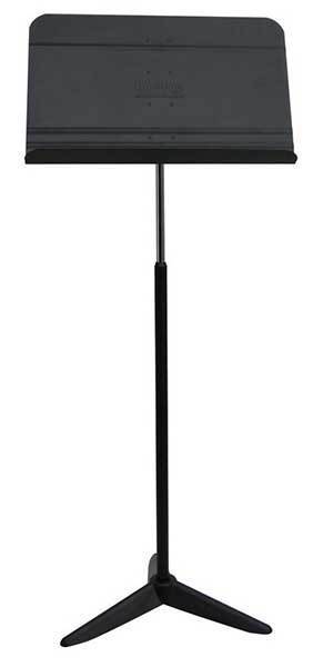 On Stage SM7711B Orchestral Sheet Music Stand with Solid Bookplate and 3-Point Base, Adjustable Height, Lightweight Aluminium, 3lb Capacity