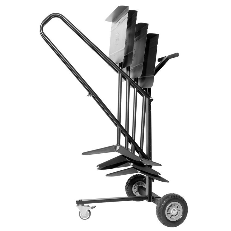 On Stage SMC5000 Music Stand Cart for 8-10 Stands, 80 lbs Capacity, Black, Compact Design with Non-Slip Wheels — view 2