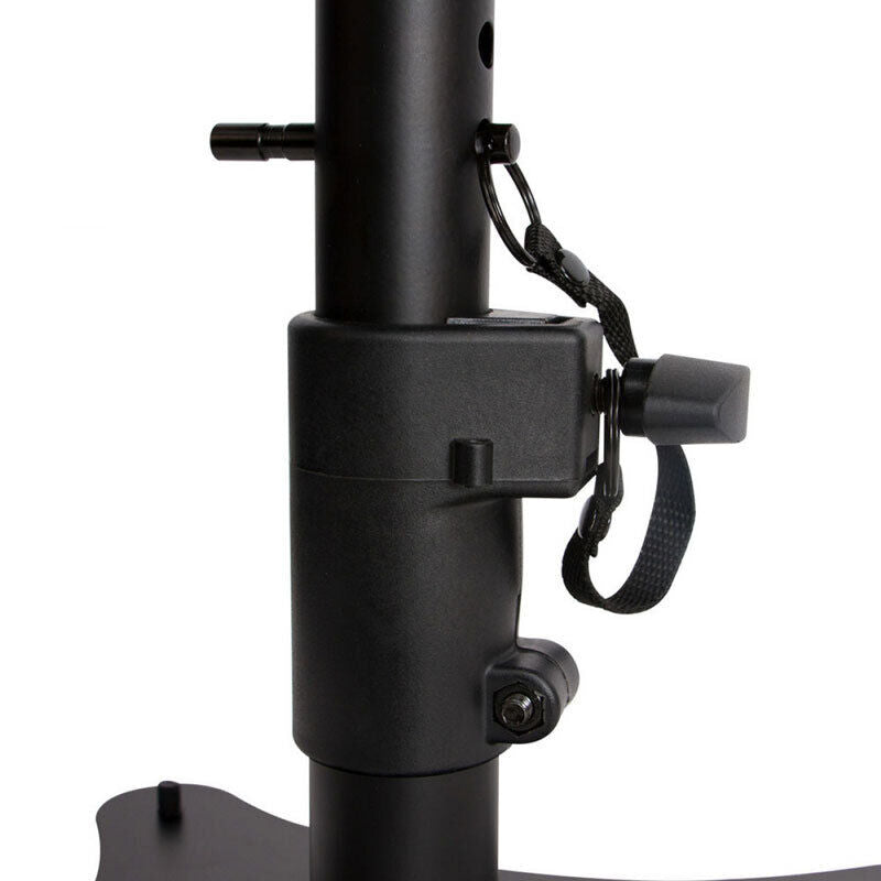On Stage SMS4500P Desktop Studio Monitor Stands - Pair, Adjustable Height 9" to 12.5", 0-15 Degree Angle, Black Steel Construction — view 5