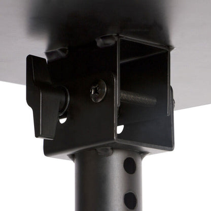 On Stage SMS4500P Desktop Studio Monitor Stands - Pair, Adjustable Height 9" to 12.5", 0-15 Degree Angle, Black Steel Construction — view 4