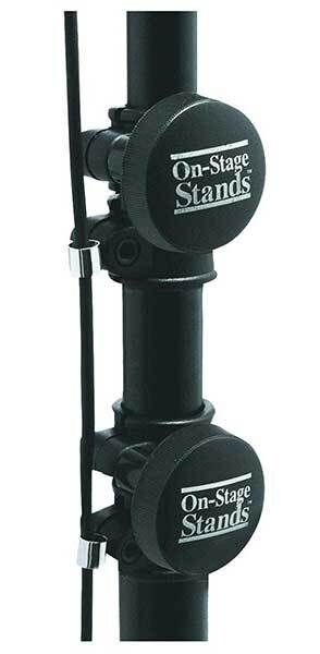 On Stage Studio Boom Mic Stand with 17lb Base and Removable Casters, Adjustable Height 40-82", Includes Mini-Boom Adapter — view 3