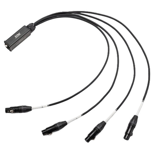 On Stage 4-Channel Signal Snake Cable (4 x XLR Female - RJ45) for Balanced Audio and Digital Protocols