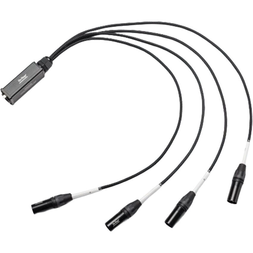 On Stage 4-Channel Signal Snake Cable (4 x XLR Male - RJ45) for Balanced Audio and Digital Protocols
