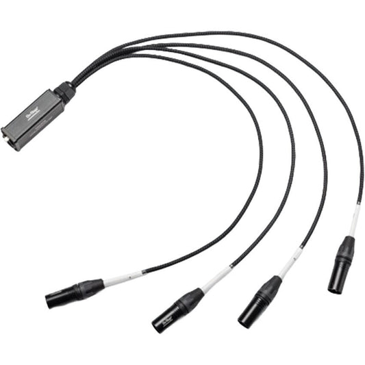 On Stage 4-Channel Signal Snake Cable (4 x XLR Male - RJ45) for Balanced Audio and Digital Protocols