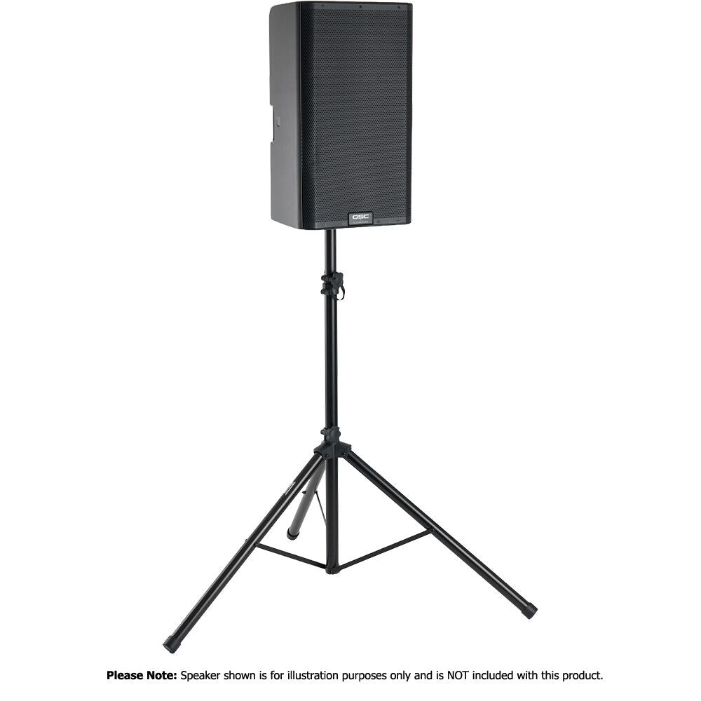 On Stage Adjustable Speaker Stand SS7500, Height 43" - 72", Fits 1-3/8" Socket, Heavy-Duty, Portable, Stable, Foldable Tripod Base — view 4