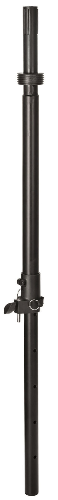 On Stage Adjustable Subwoofer Attachment Shaft with Locking Adapter, Height 32.5"-47", 1-3/8" Tubing, 100 lbs Capacity