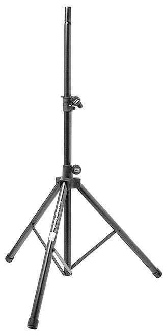 On Stage Aluminium Speaker Stand with Reversible Shaft, Height 44"-80", 120 lbs Capacity, Black Finish