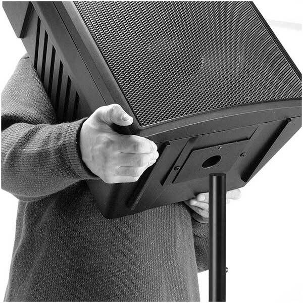 On Stage SS7764B Speaker Stand with Internal Air-Lift Centre Piston, Adjustable Height 47"-74", Max Capacity 50lbs, Black Finish — view 2