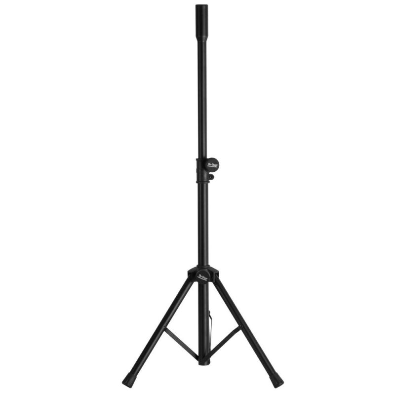 On Stage SSAS7000B Mini Adjustable Speaker Stand, Height Adjustable 27" to 46", for Small to Medium Speakers up to 60 lbs, Black