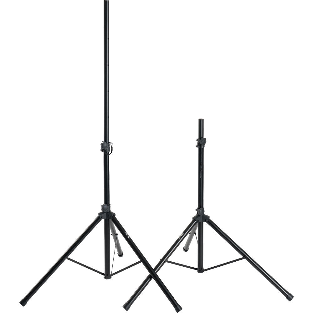 On Stage Speaker Stand Pack with Carry Bag for 2 Speakers, Adjustable Height, Heavy-Duty Construction — view 2