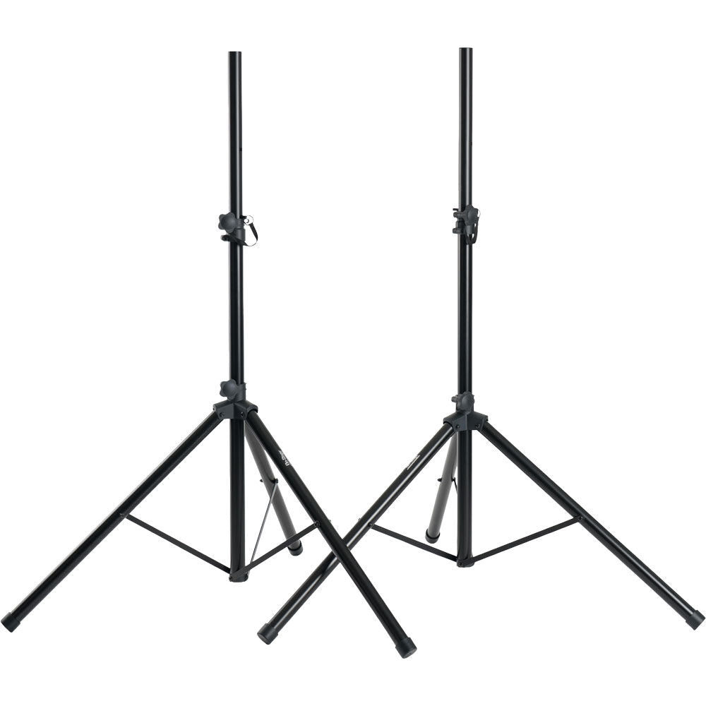 On Stage Speaker Stand Pack with Carry Bag for 2 Speakers, Adjustable Height, Heavy-Duty Construction — view 3