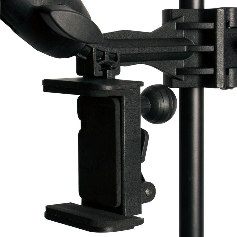 On Stage TCM1500 Adjustable Tablet/Smart Phone Holder with Clamp and 360-Degree Rotation, Black — view 4