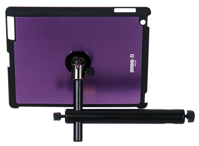 On Stage iPad Snap On Cover with Mounting Bar - Purple, Compatible with iPad 2, 3 & 4, Includes Snap-On Cover and Mounting Bar with Post — view 4