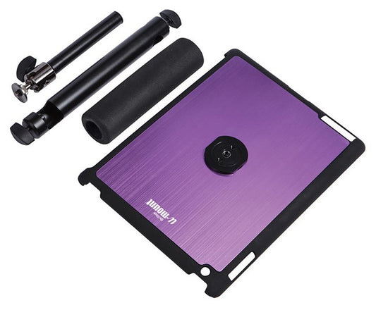 On Stage iPad Snap On Cover with Mounting Bar - Purple, Compatible with iPad 2, 3 & 4, Includes Snap-On Cover and Mounting Bar with Post