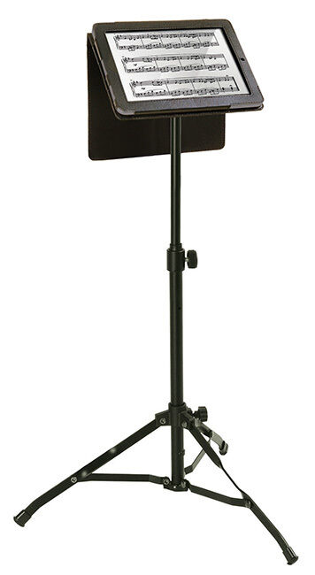 On Stage OSTS9900 U-Mount Tablet Stand, Adjustable Height 16.5" - 27", Compact Tripod Design for Musicians, Lightweight and Portable — view 2