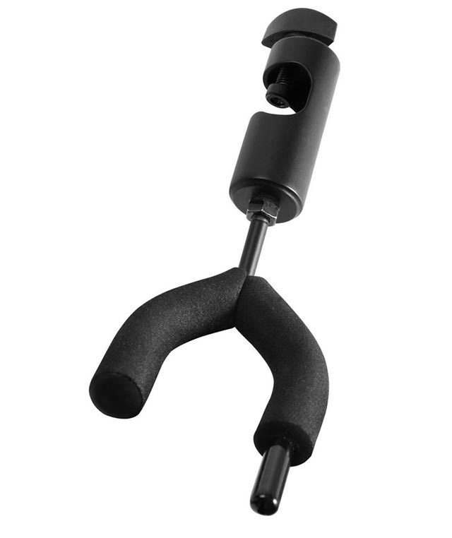 On Stage Violin Hanger for Music Stands, Adjustable Yoke, U-Mount Clamp, Bow Hanger, EVA Bumper, Supports Up to 8 lbs