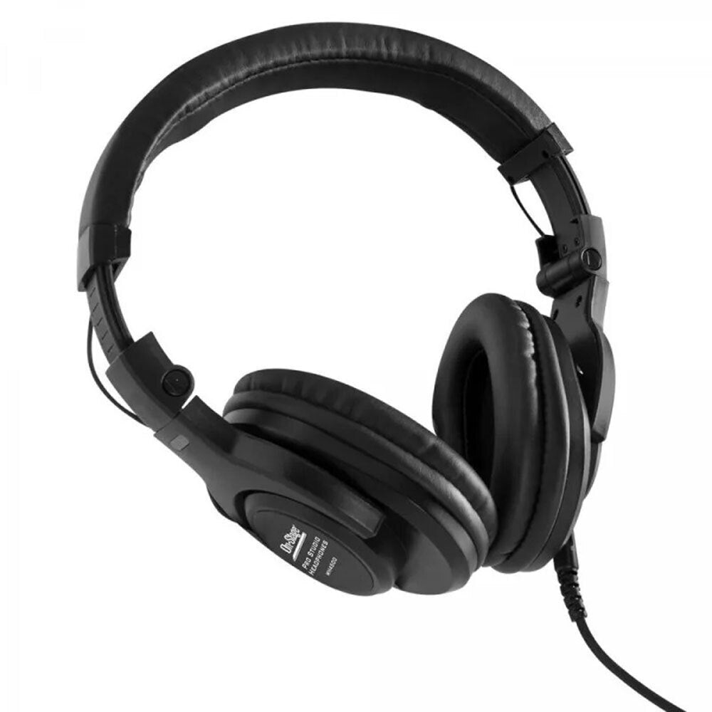 On Stage WH4500 Professional Studio Headphones - Closed-Back, 10' Detachable Cable, Adjustable Headband, Black, Includes Nylon Carrying Bag