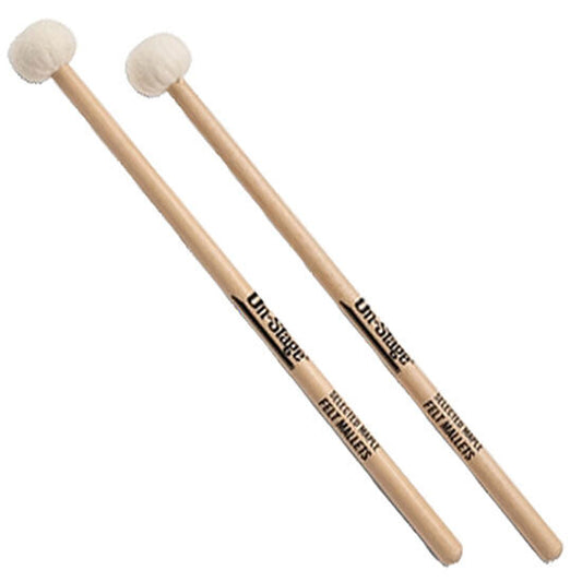 On Stage WPM200 Felt Tip Mallets with Maple Handles - 15" Length, 0.5" Diameter, Pair