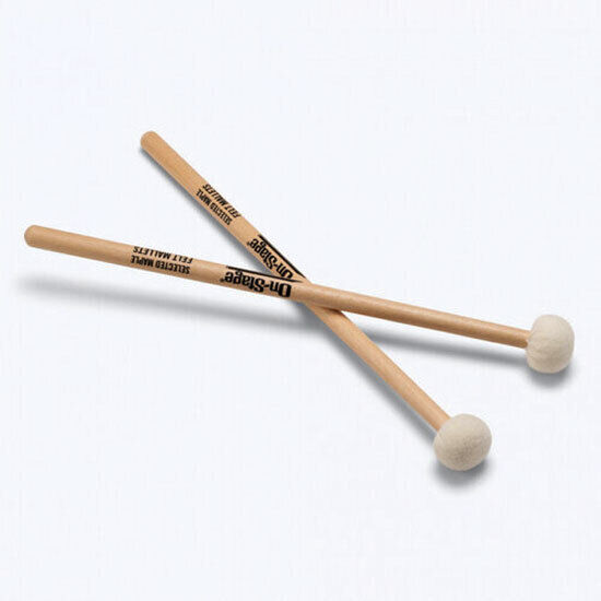 On Stage WPM200 Felt Tip Mallets with Maple Handles - 15" Length, 0.5" Diameter, Pair — view 5