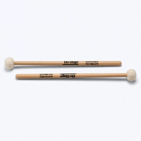 On Stage WPM200 Felt Tip Mallets with Maple Handles - 15" Length, 0.5" Diameter, Pair — view 3