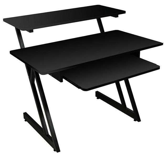 On Stage WS7500B Wooden Workstation with Black Steel Frame