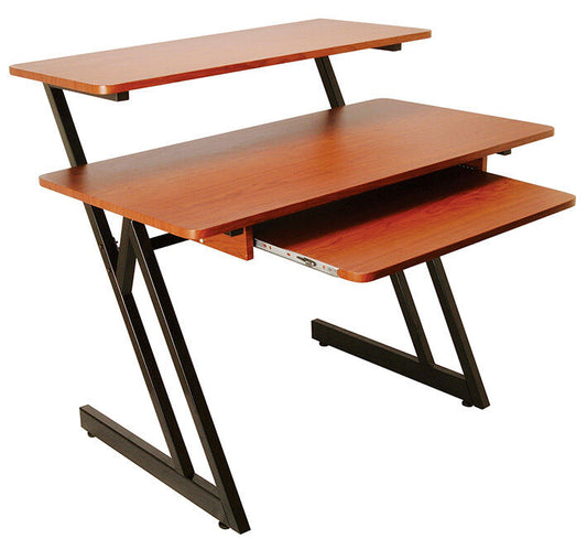 On Stage WS7500RB Wooden Workstation in Rosewood and Black Steel Frame