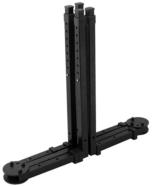 On Stage Heavy Duty Adjustable T-Stand for Keyboards, Mixers, Racks, DJ Coffins, and Speakers, 250 lbs Capacity, Black — view 2