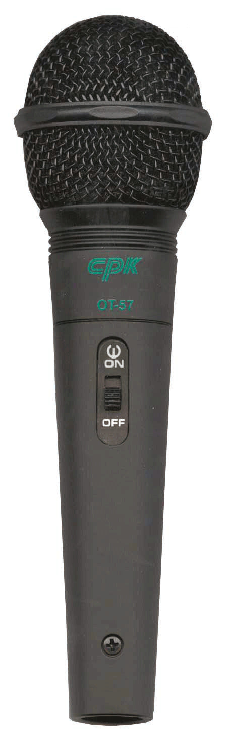 CPK OT57 Microphone Metal Body Black Unidirectional with Cable & on/off switch