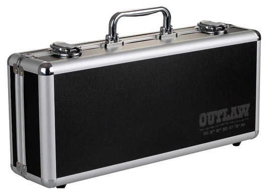 Outlaw Effects Pedal Case with 9V Power Supply and Daisy Chain Cable, Holds Up to 5 Micro Pedals, Durable Metal Flight Case