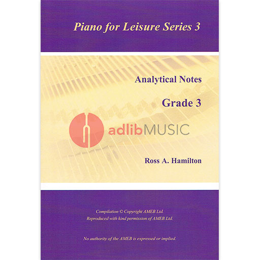 AMEB Analytical Notes PFL Series 3 Grade 3 by Ross Hamilton