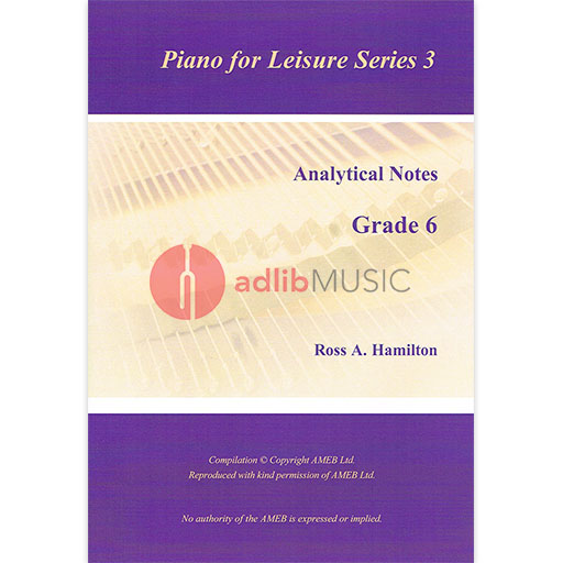 AMEB Analytical Notes PFL Series 3 Grade 6 by Ross Hamilton