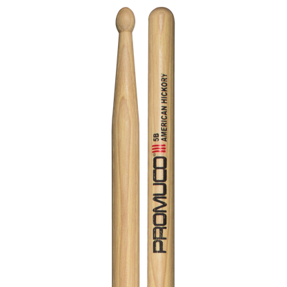 Promuco 18015B American Hickory 5B Drumsticks with Nylon Tip