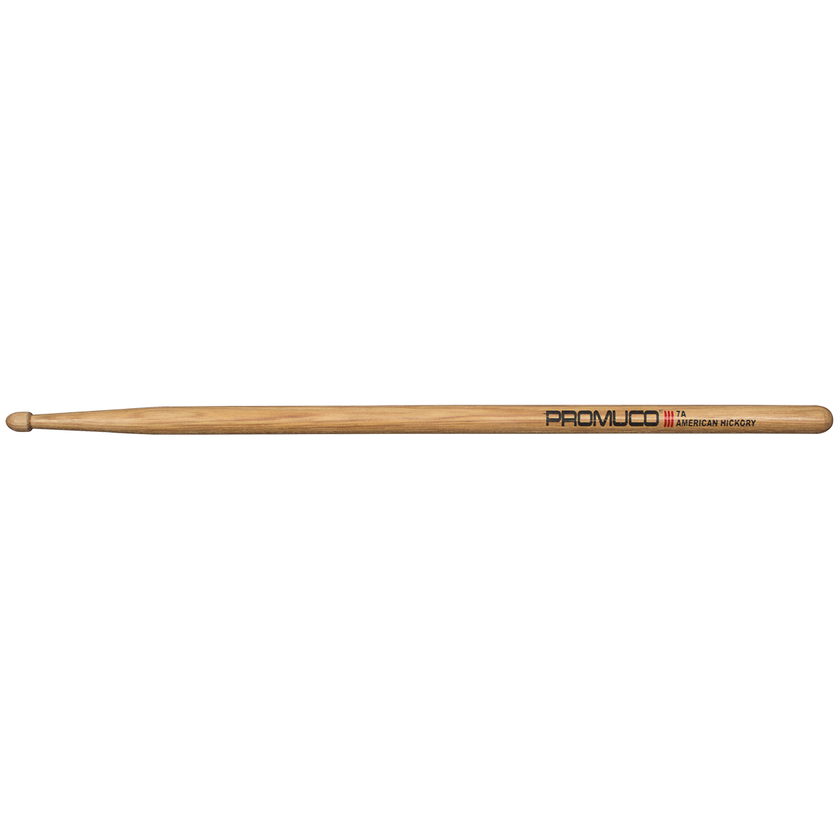 Promuco 18017A American Hickory 7A Drumsticks, Wood Tip, 39.7cm Length, 1.4cm Diameter — view 2