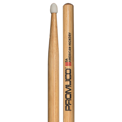 Promuco 1801N5A American Hickory 5A Drumsticks with Nylon Tip